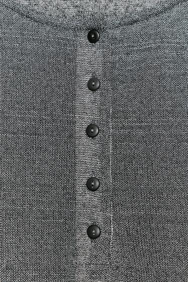 RUSTIC T-SHIRT WITH CREW NECK - Grey marl by Zara - Image 7