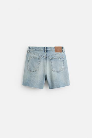 MINI SHORT EN DENIM - Bleu encre de Zara - Image 7
