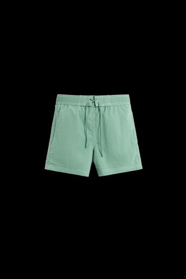 CONTRAST WASH MEDIUM SWIMMING TRUNKS - Green by Zara - Image 0