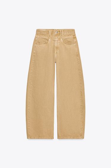 JEAN TRF BAGGY TAILLE BASSE - Ocre de Zara - Image 6