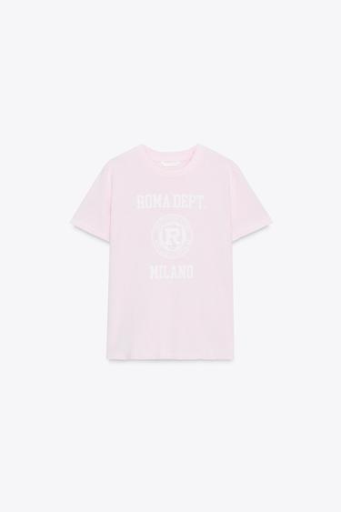 SLOGAN T-SHIRT - Pastel pink by Zara - Image 0