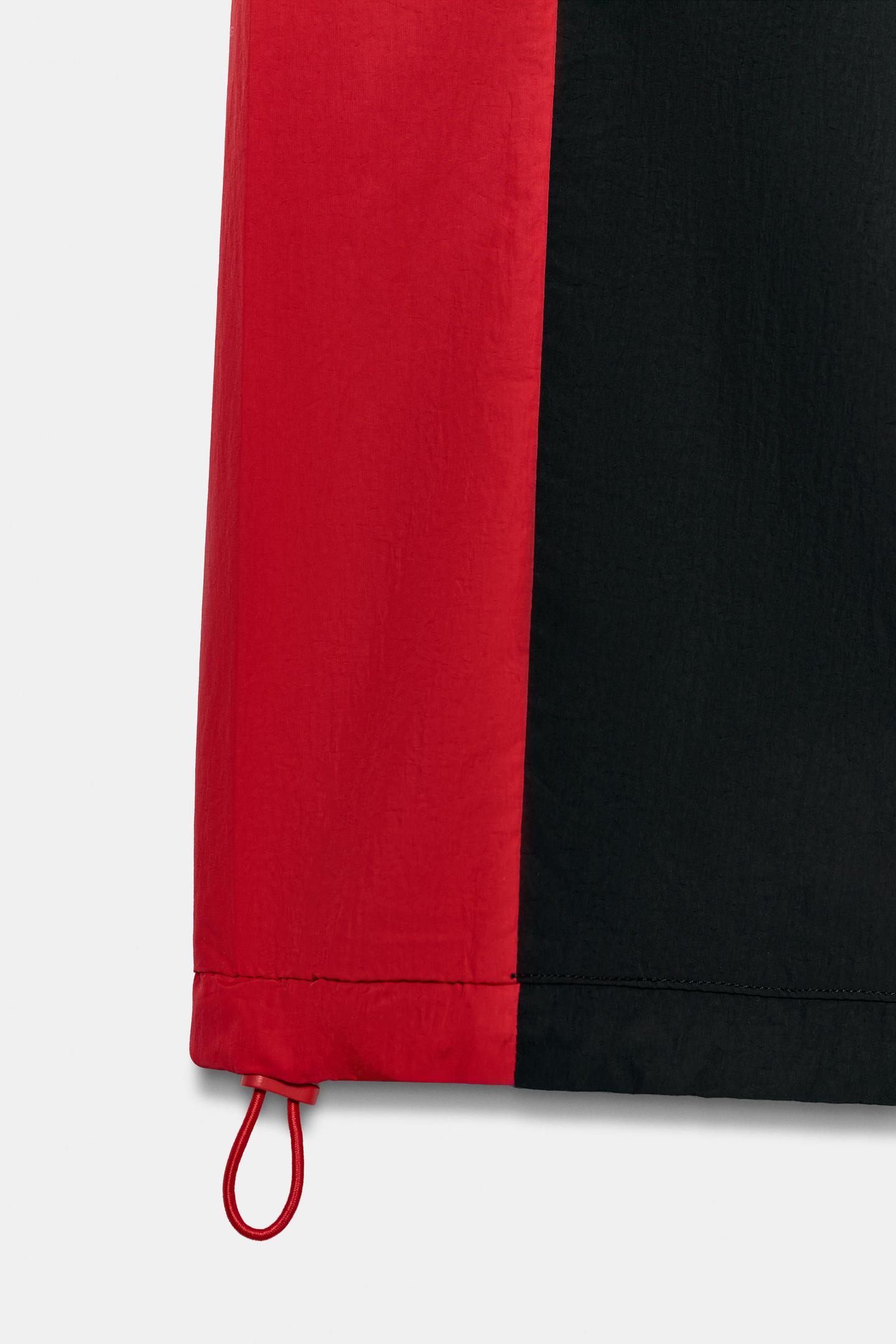 Женские брюки Zara Technical Volume Side-Stripe, цвет: Красный — фото 3