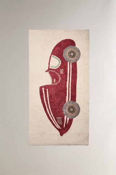 CHILDREN'S RACING CAR COTTON RUGRed0ZaraのCHILDREN'S RACING CAR COTTON RUG - Red - 画像 0