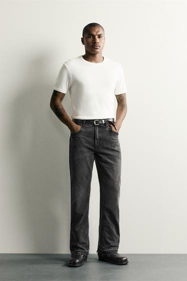 FLARE FIT JEANS - Charcoal by Zara