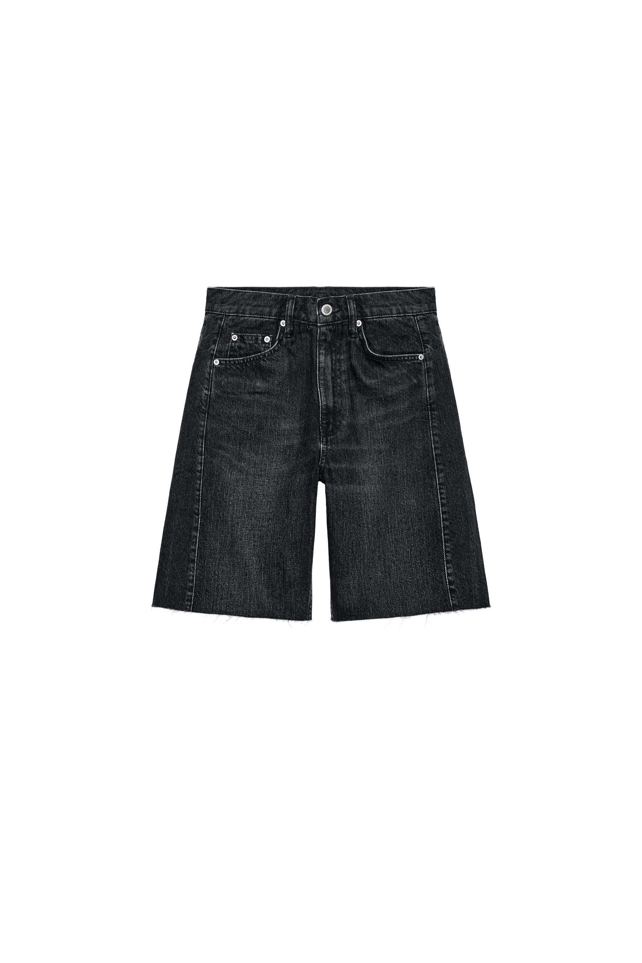 ZW COLLECTION MID-RISE RELAXED DENIM BERMUDA SHORTS