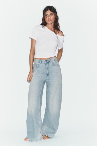 ДЖИНСЫ TRF EXTRA WIDE-LEG С ВЫСОКОЙ ПОСАДКОЙ — ВОДЯНИСТО-ГОЛУБОЙ от Zara