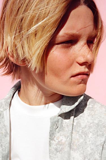 CHEMISE EN SERGÉ IMPRIMÉE - Écru de Zara - Image 5