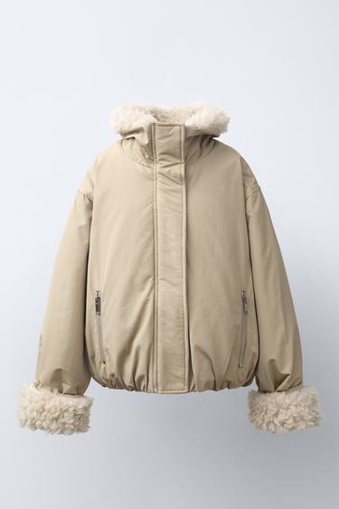 FAUX FUR JACKET - Mid-ecru by Zara - Image 0