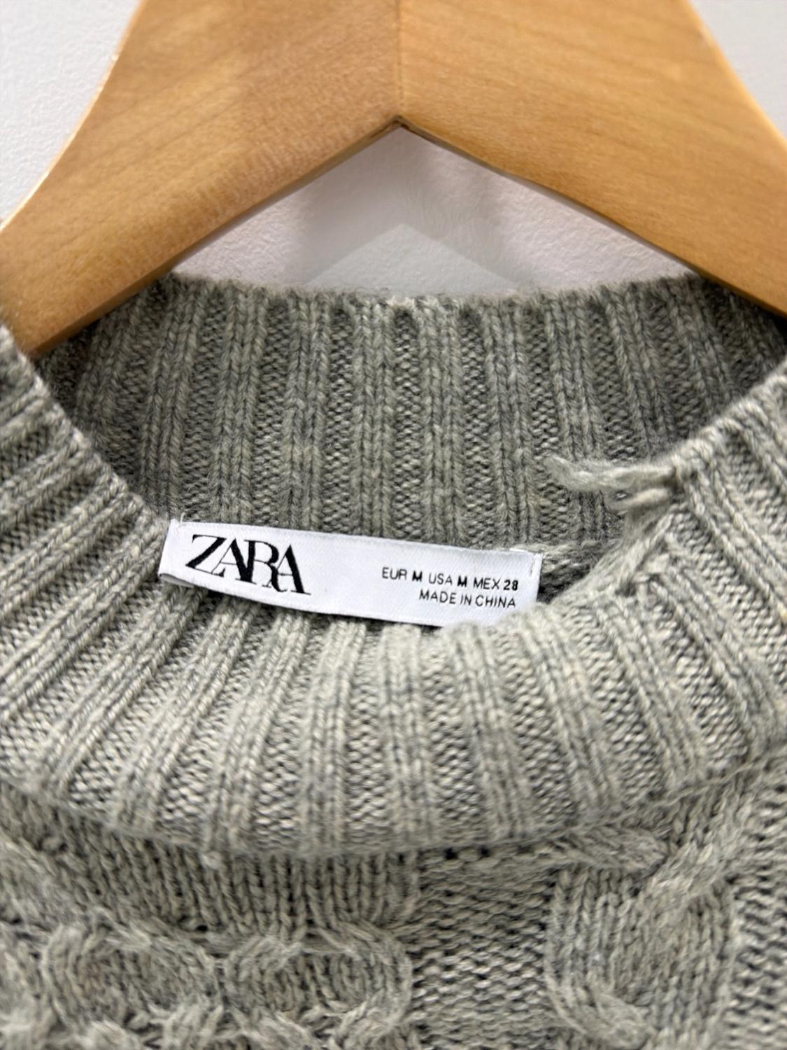 STUDDED BRAIDED KNIT SWEATER - Image 3