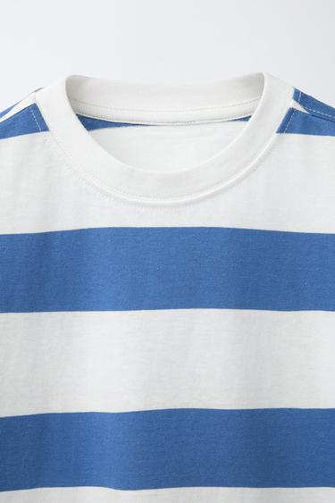 WIDE STRIPE T-SHIRT - Bluish by Zara - Image 2