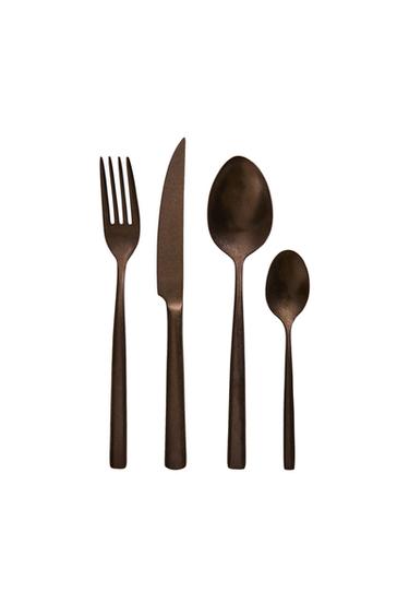 4-PIECE VINTAGE STEEL CUTLERY SET - Copper by Zara