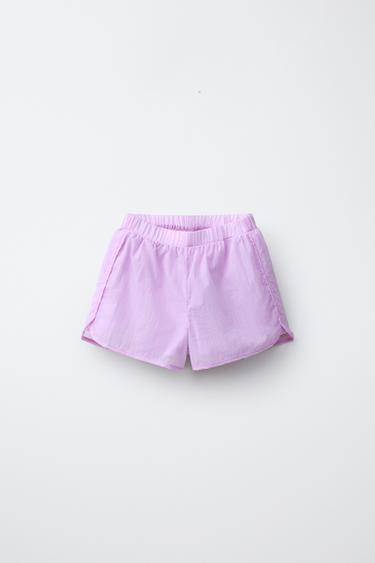 QUẦN SHORT BERMUDA VẢI KỸ THUẬT SIÊU NHẸ - Màu tím cà từ Zara