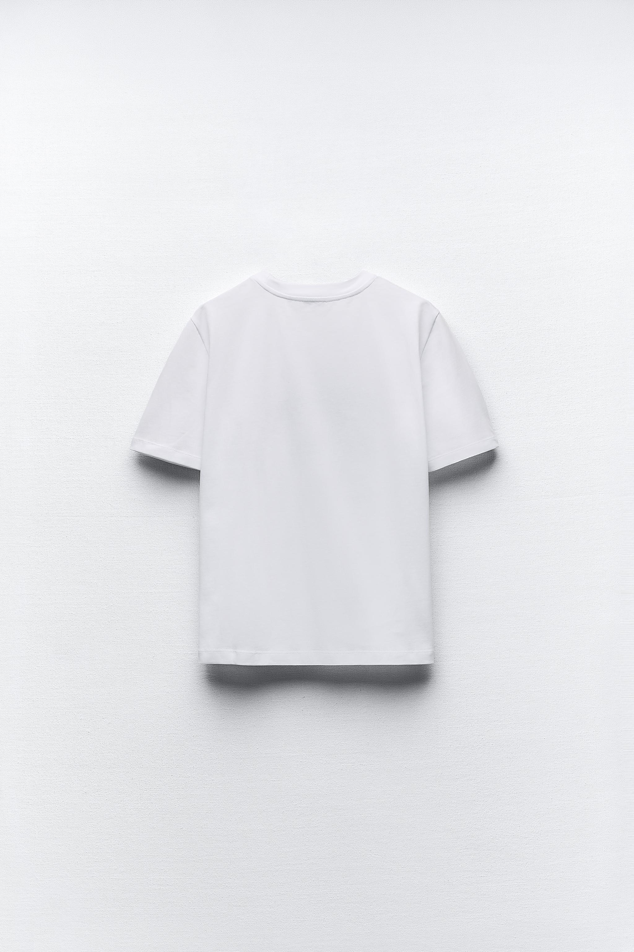 エンブロイダリーテキスト Tシャツ - ホワイト | ZARA Japan / 日本