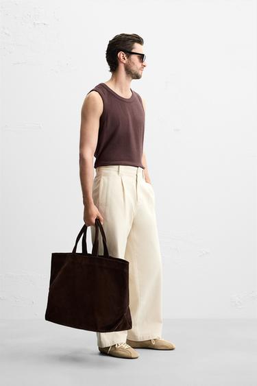 RIBBED TANK TOP - Burgundy by Zara - Image 3