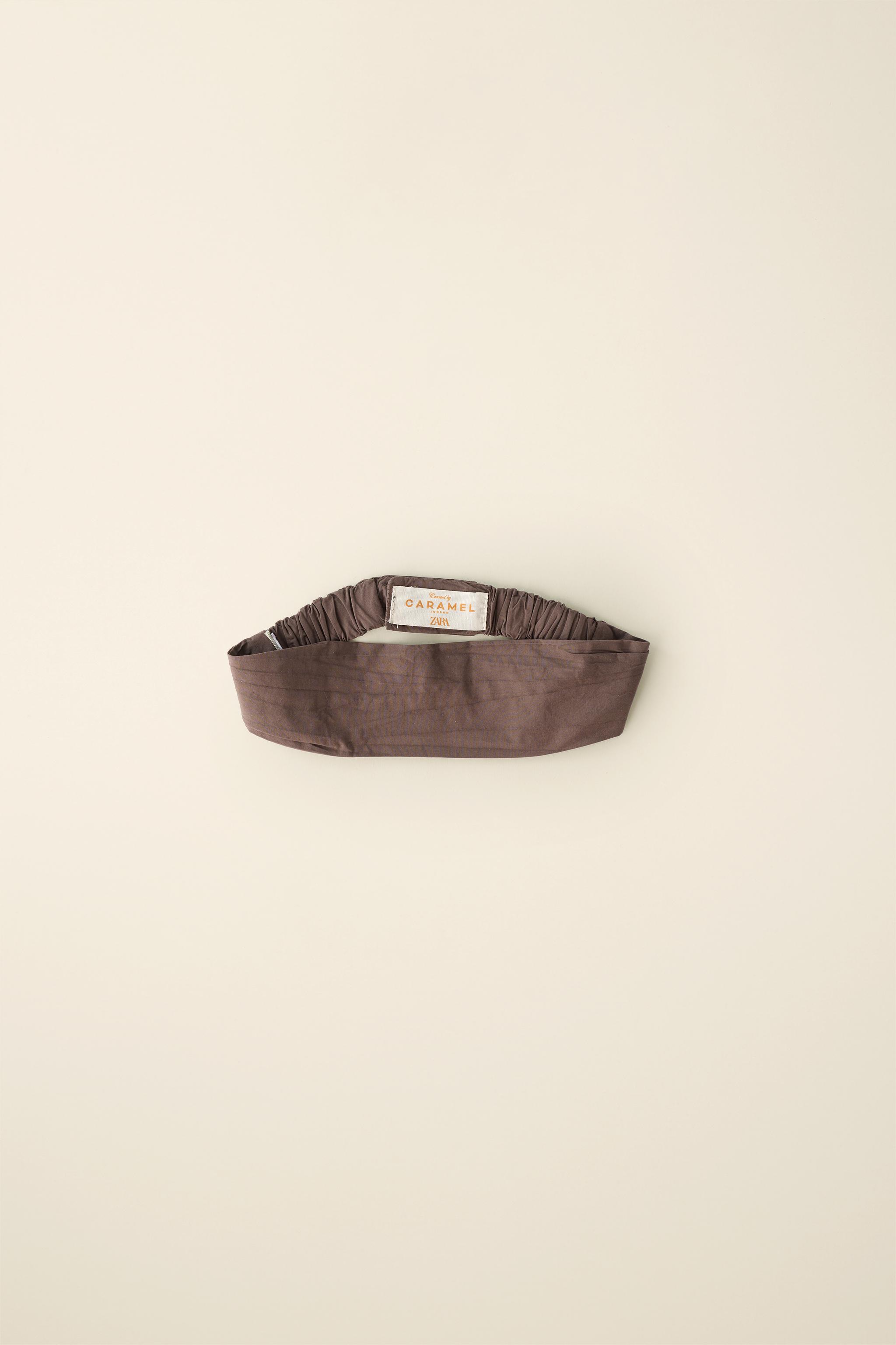 ELASTIC HEADBAND CREATED BY CARAMEL LONDON X ZARA — Brown