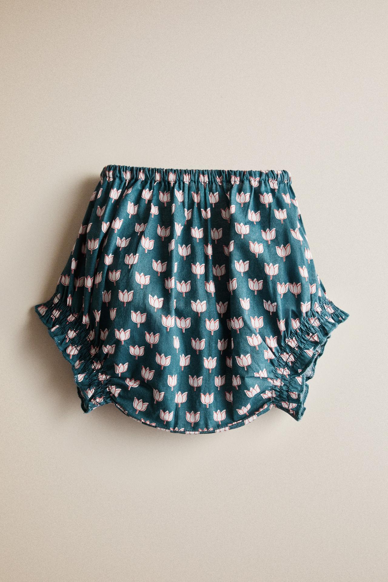 Kids' Floral Bloomers — Blue