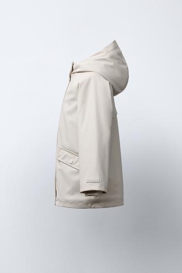 WATER-REPELLENT RUBBERISED FAUX FUR JACKET - Ecru by Zara - Image 2