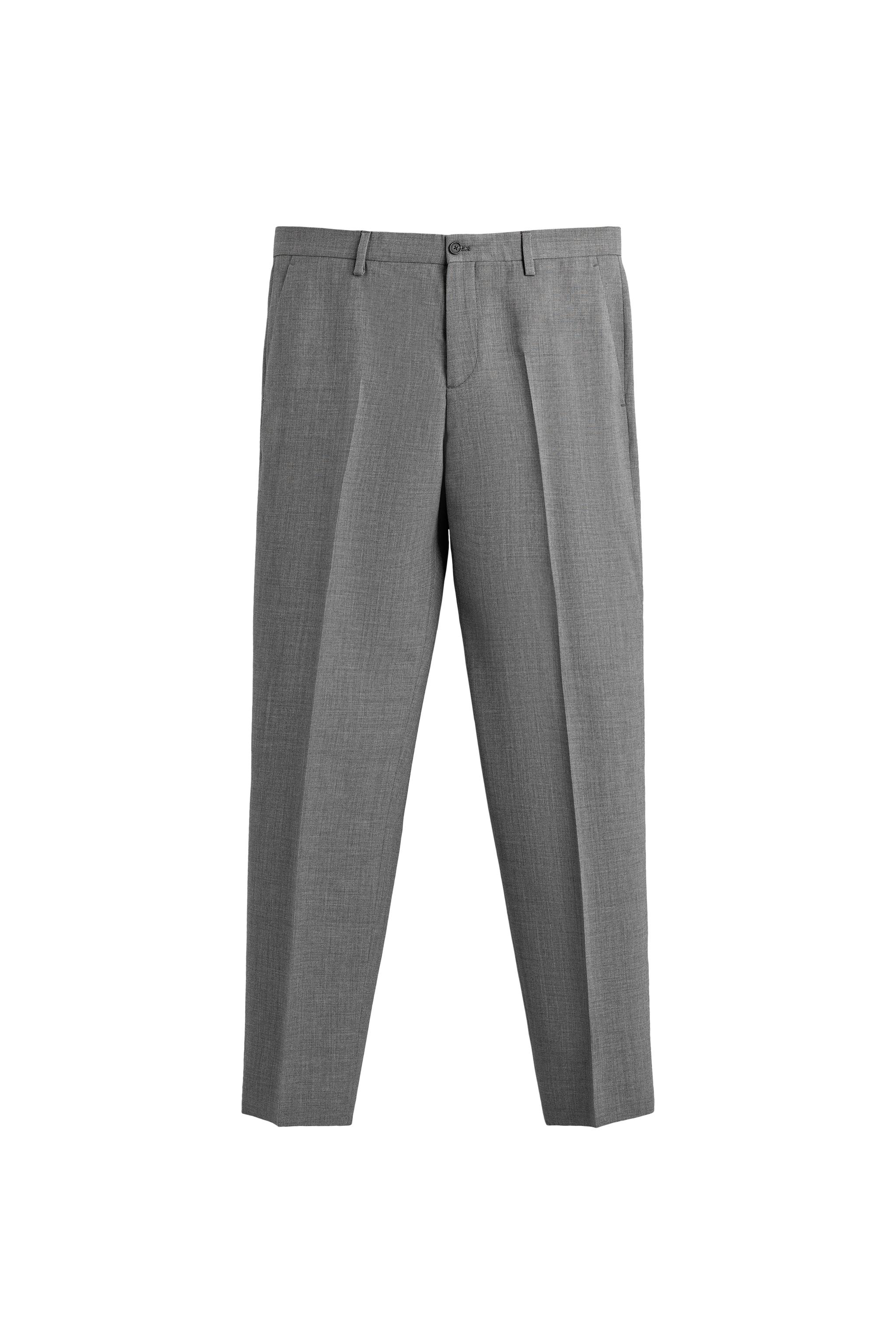 DOKULU SLIM FIT TAKIM PANTOLONU