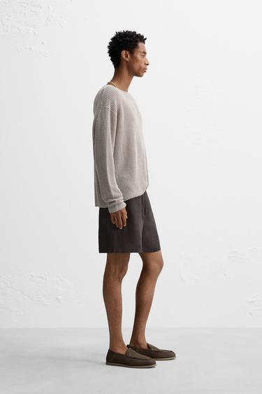 HEMP KNIT JUMPER - Stone by Zara - Image 3