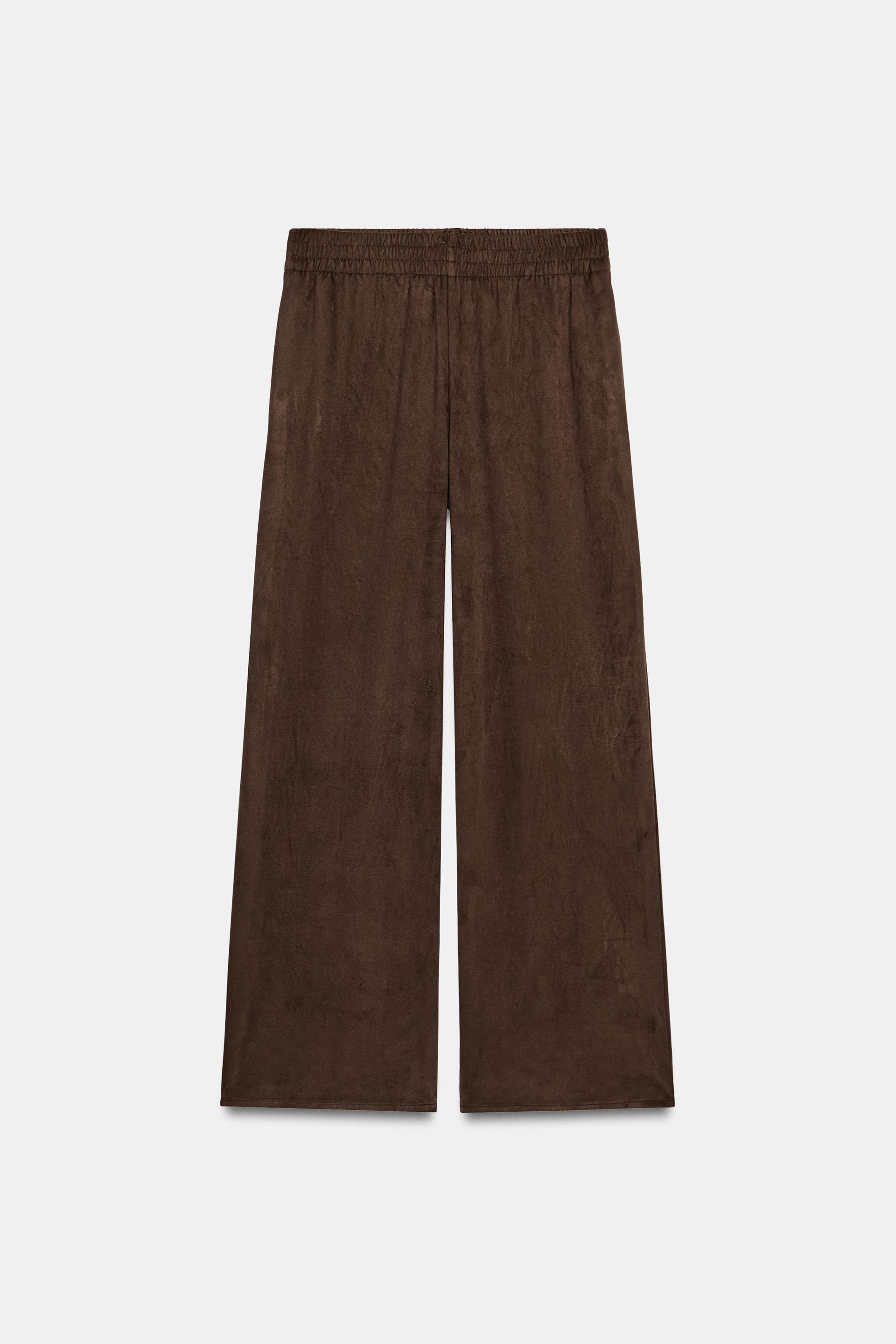 Faux Suede Trousers