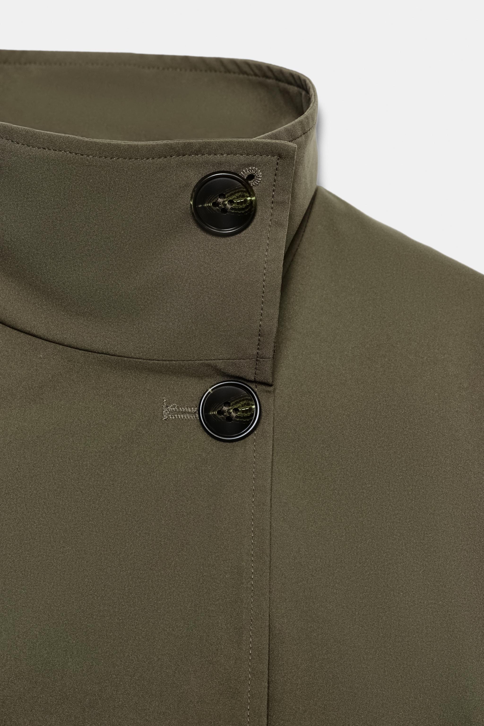 DOUBLE BREASTED SHORT TRENCH COAT