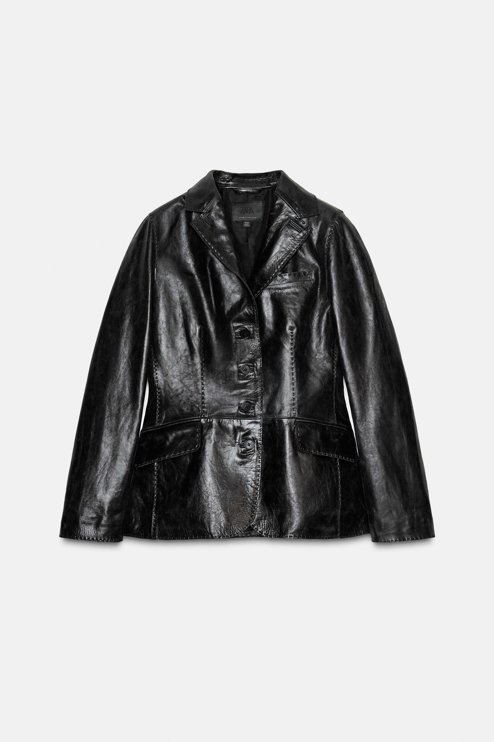 TAILORED 100% LEATHER BLAZER - Black | ZARA United States