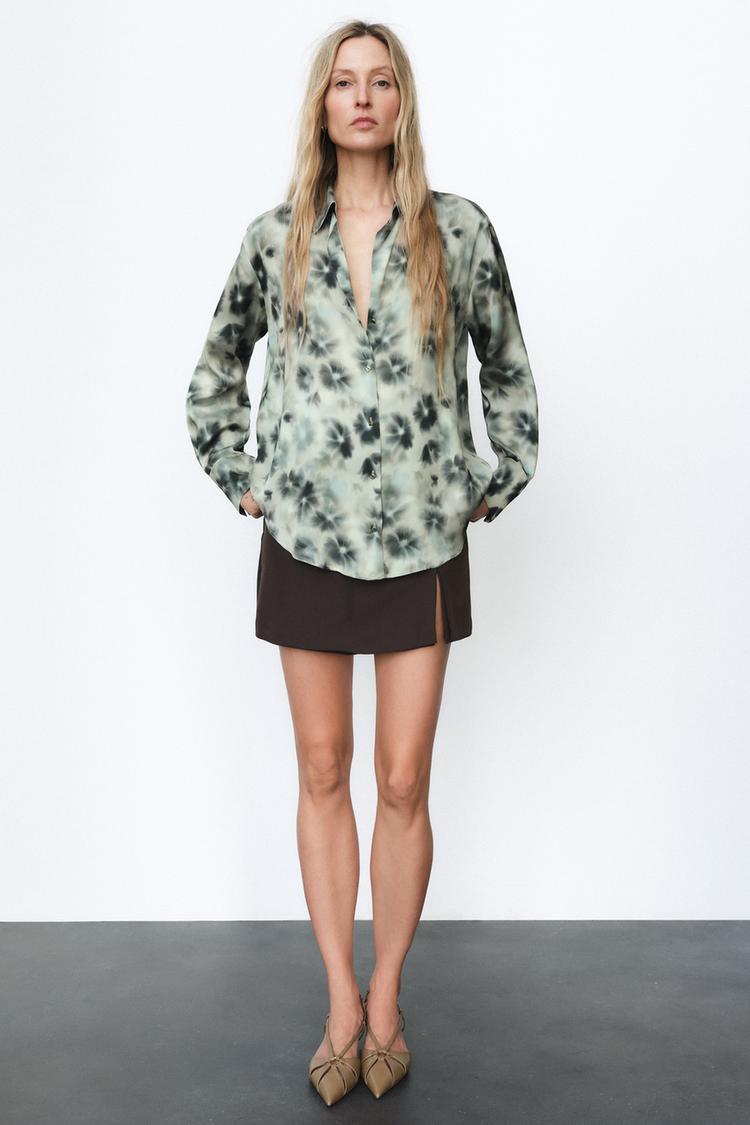 Zara Fashion Camicia Tie Dye Zara Camicie Donna Zara Camicia Seta