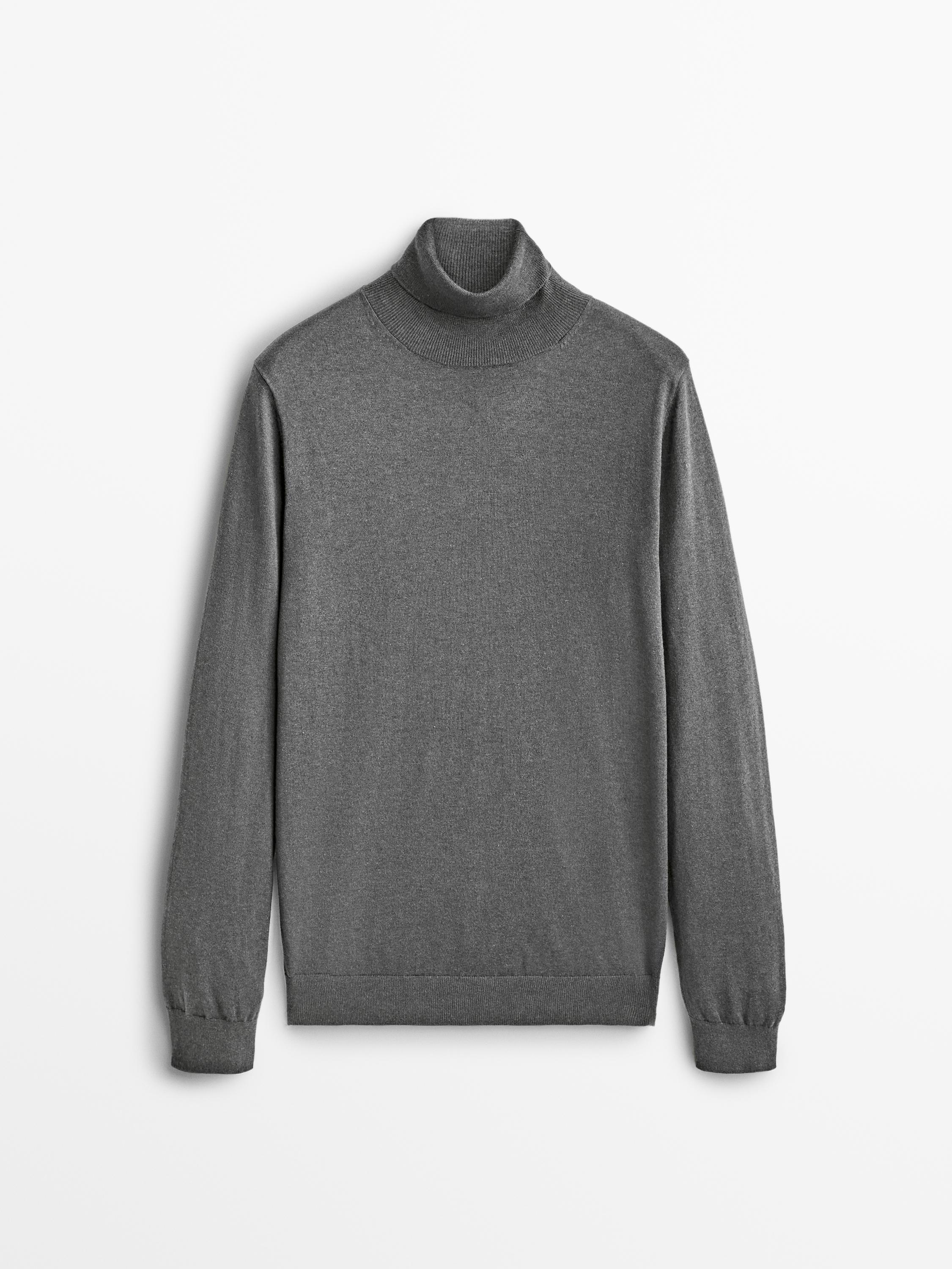 Cotton blend high neck sweater - Mid-mink | ZARA Canada