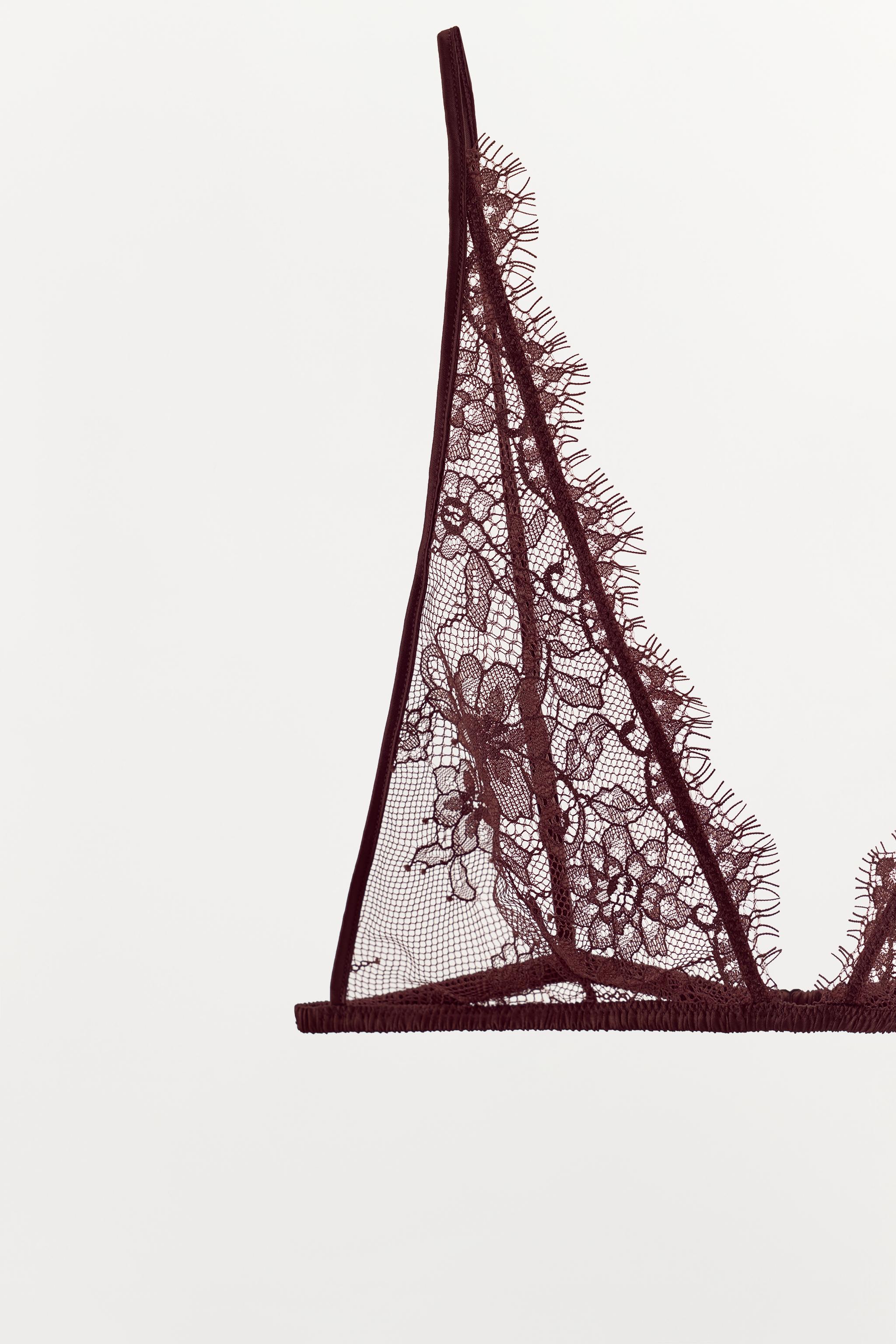 Бра, треугольные чашки, кружево — Zara — фото 6