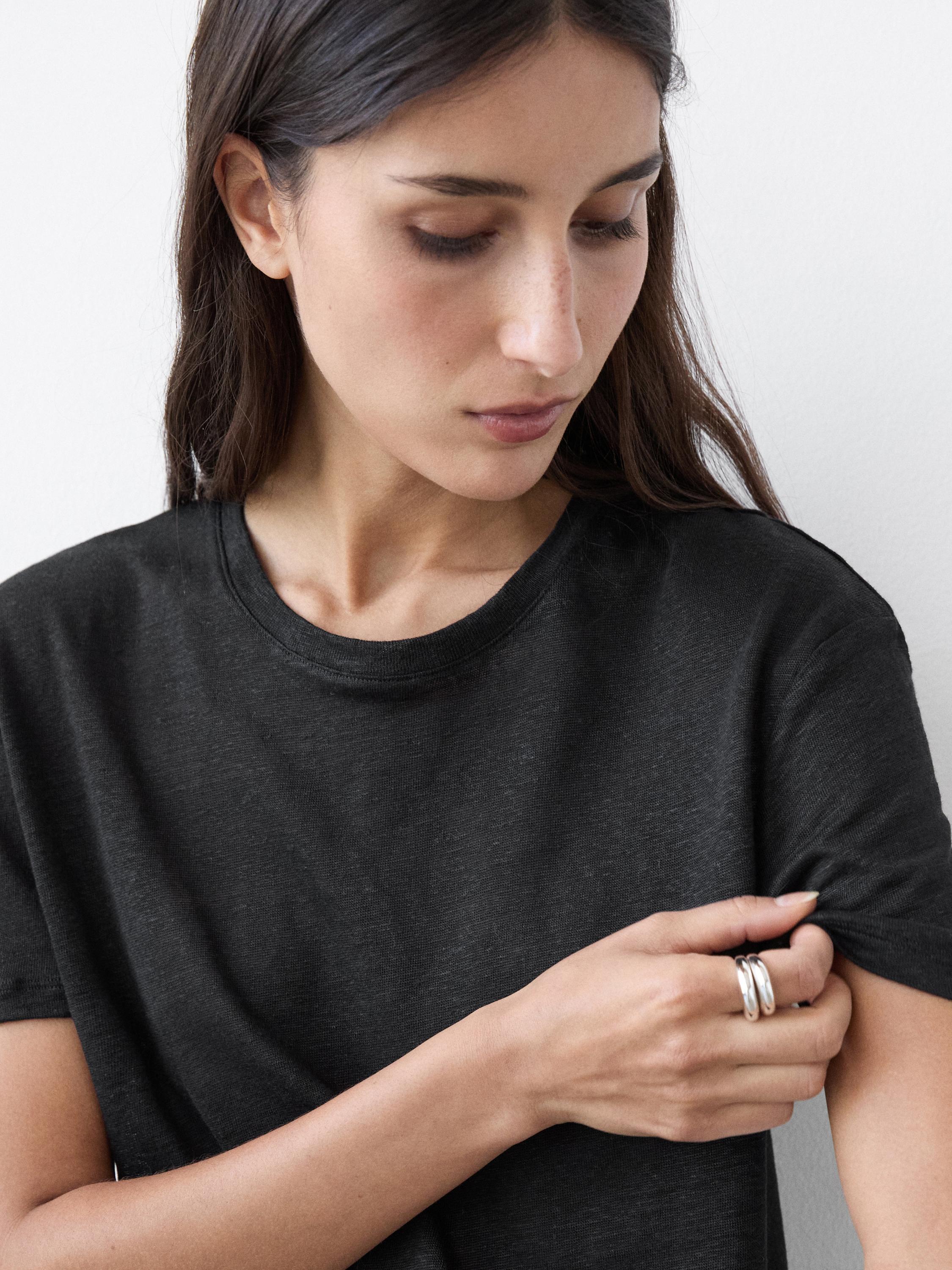 Linen short sleeve T-shirt