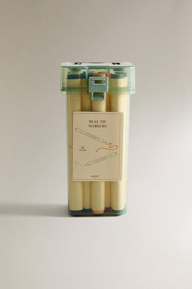 FILZSTIFTE MIT DOPPELSPITZE (12ER-PACK) - Bunt von Zara