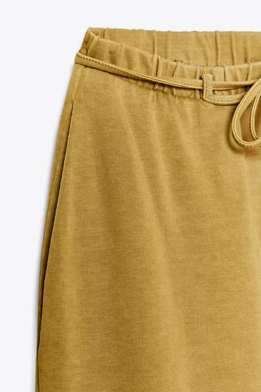 FADED HEAVY COTTON TROUSERS - Bronze by Zara - Image 8