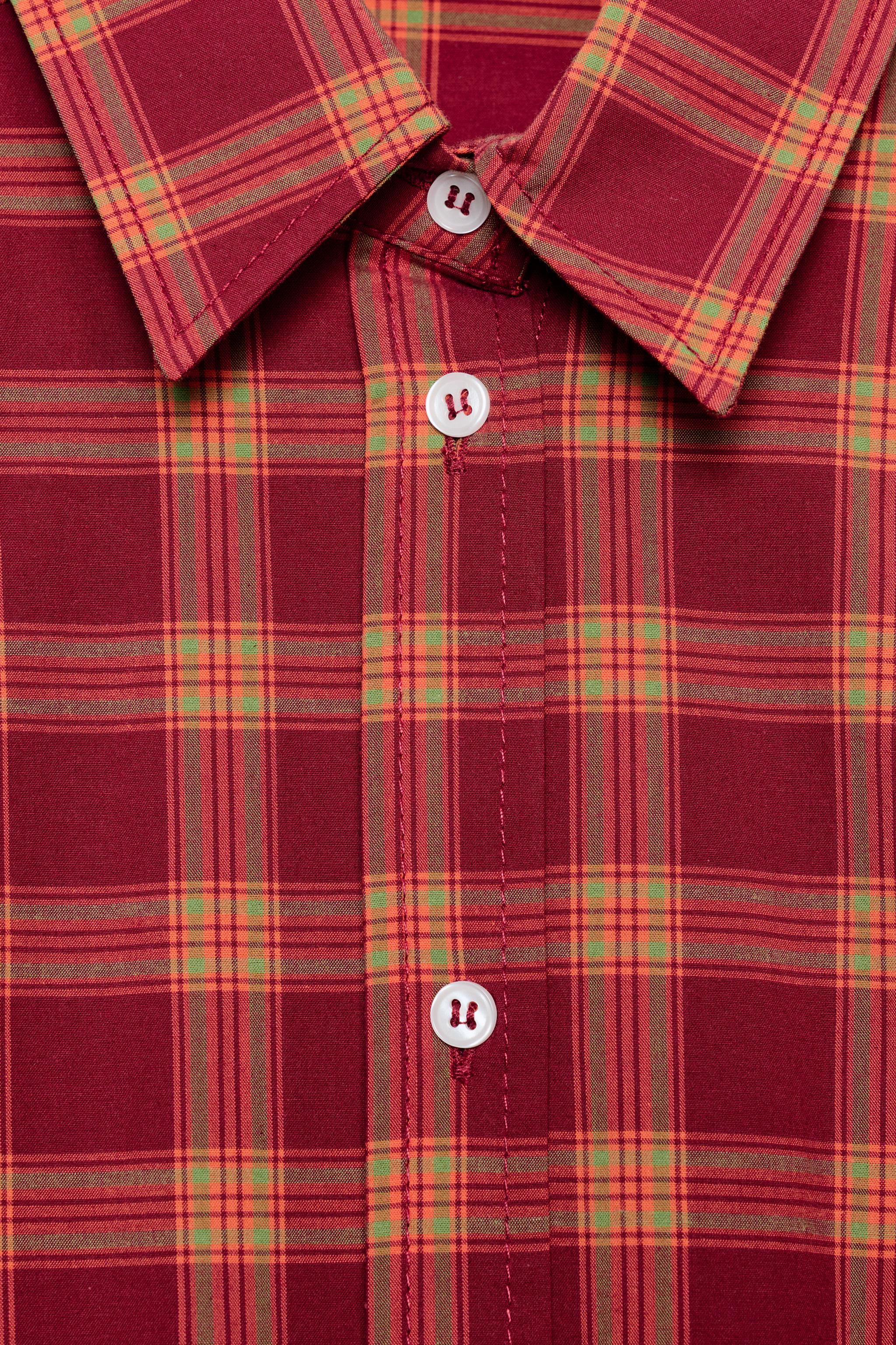 Женские рубашки Zara PLAID POPLIN OVERSHIRT — фото 9