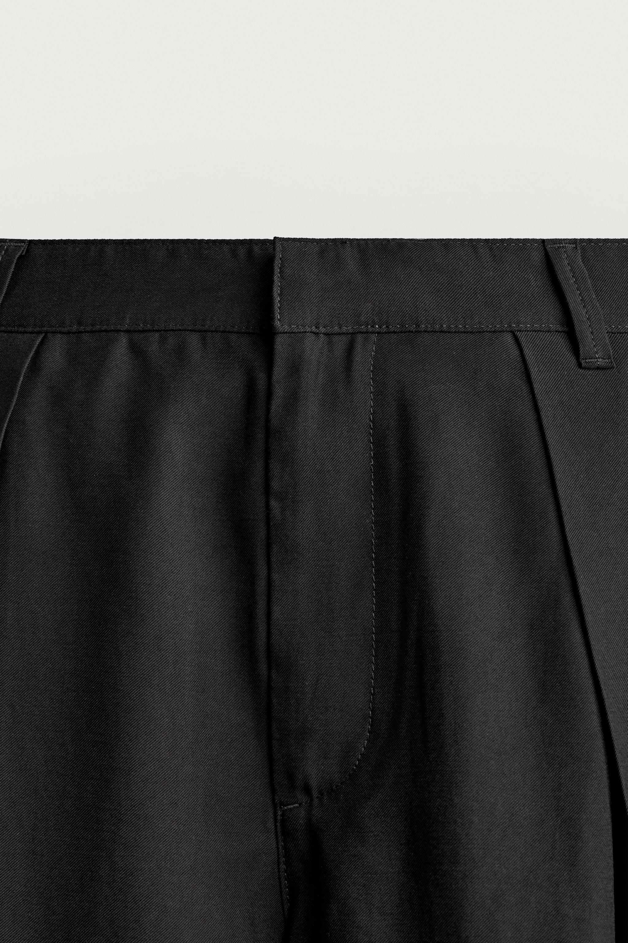 Мужские брюки Zara PLEATED FLOWY PANTS — фото 9