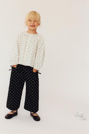 Zara POLKA DOT CULOTTES - Black