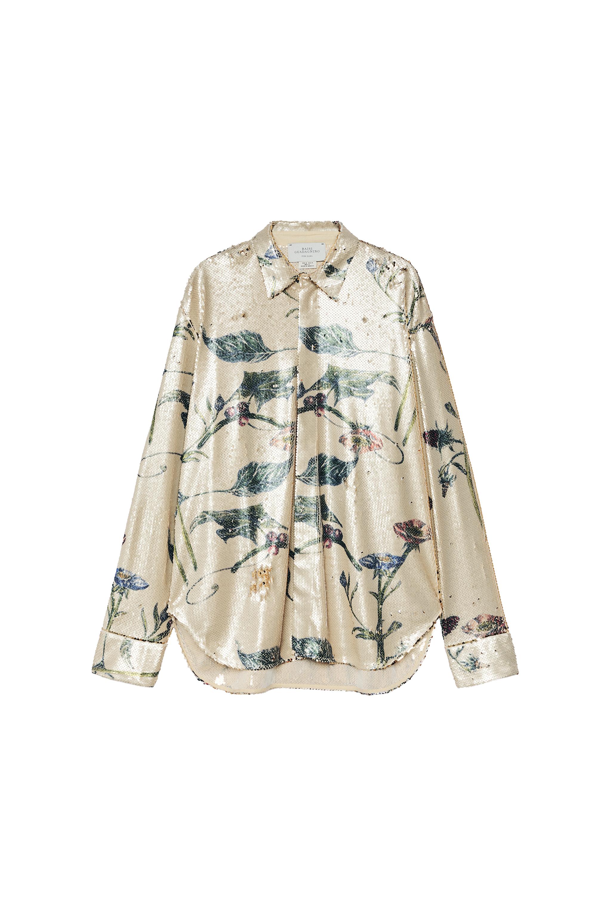 CHEMISE IMPRIMÉE À PAILLETTES