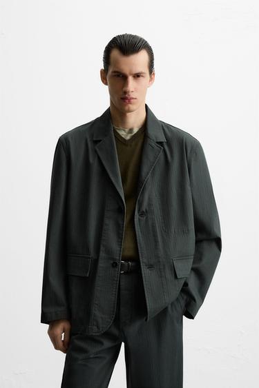 RELAXED FIT SUIT BLAZER - Anthracite grey by Zara - Image 1