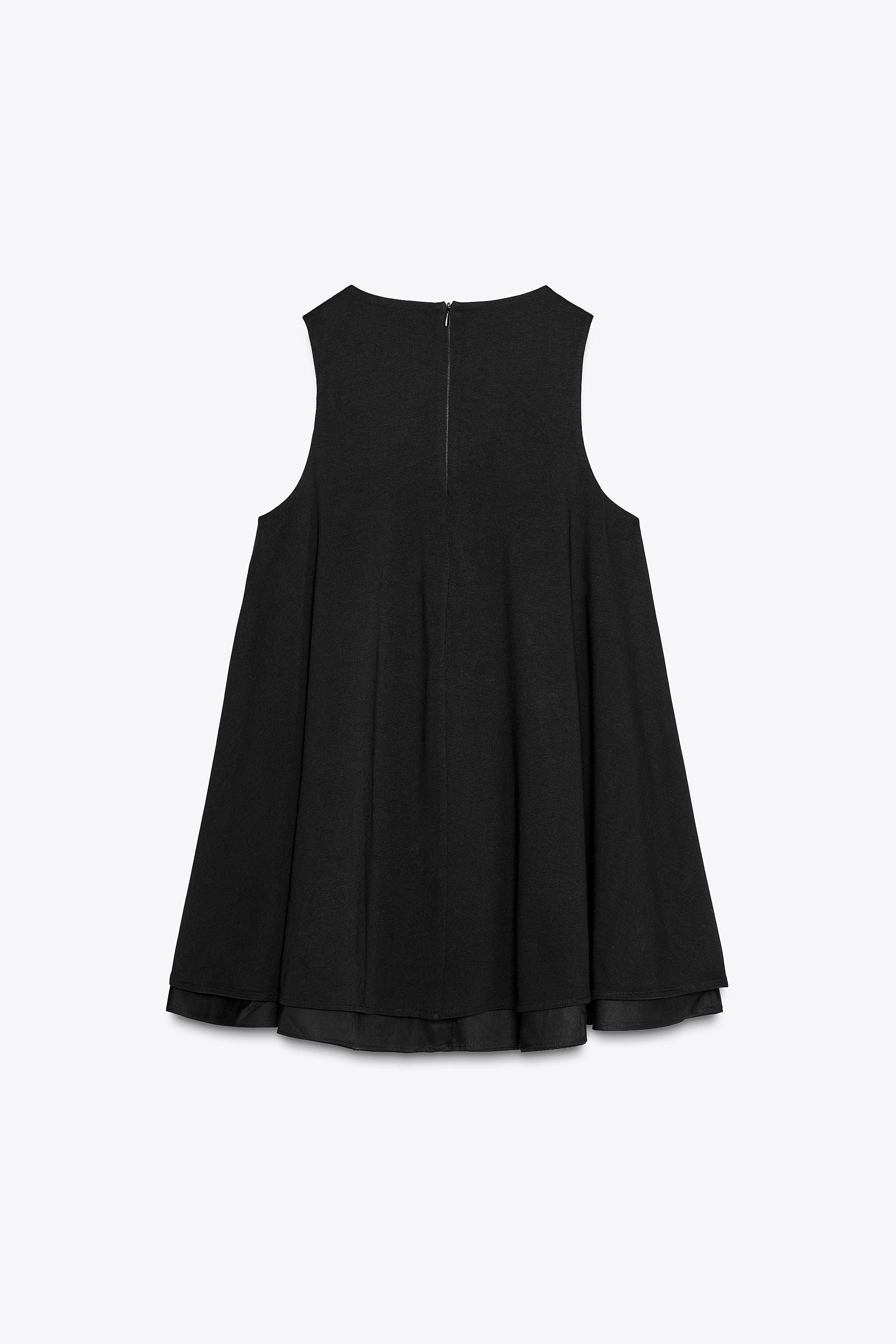 ZARA ZW ショートテクスチャーワンピース - メルカリ