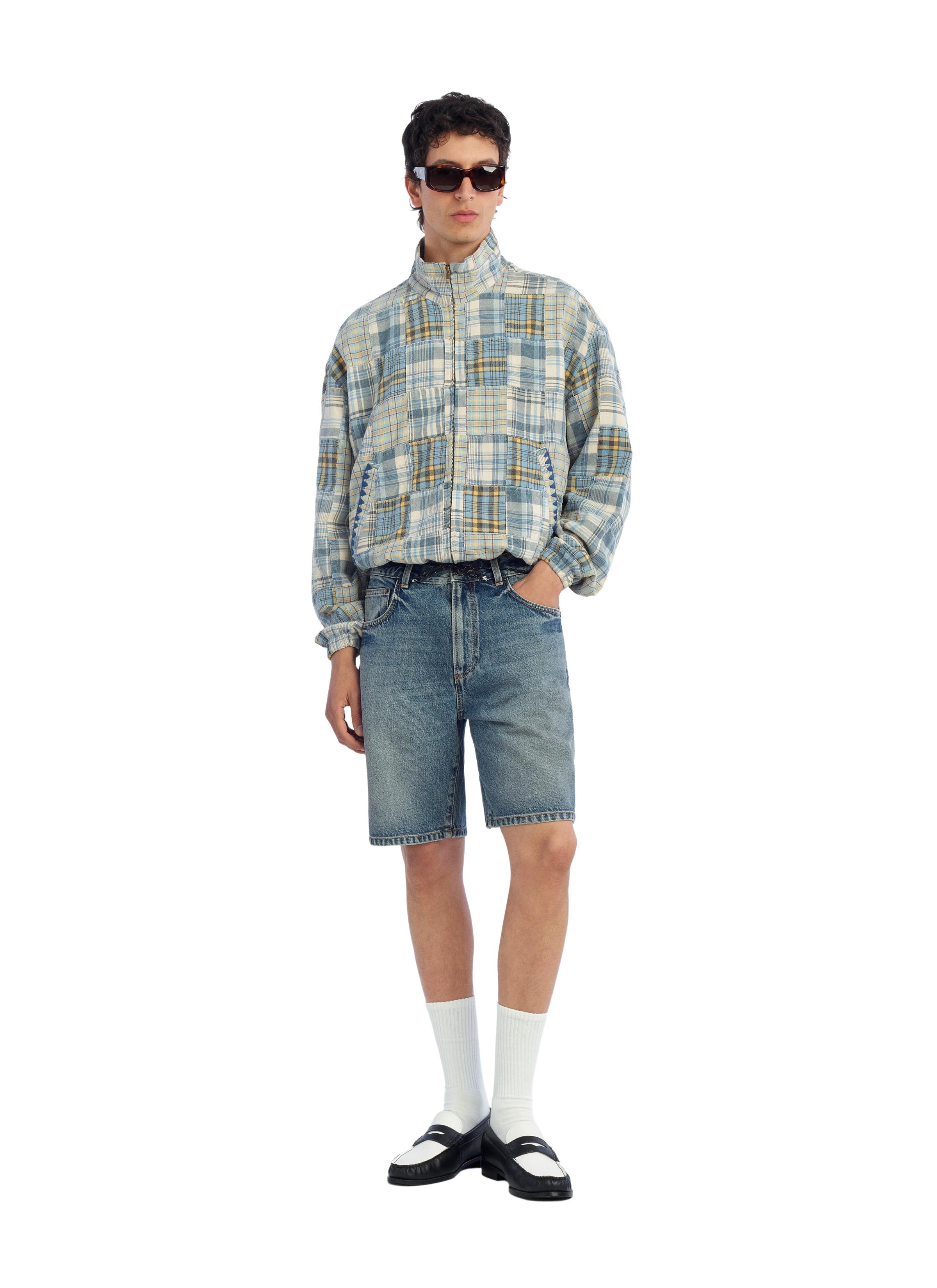 Мужские куртки Zara RELAXED FIT PLAID PATCHWORK JACKET
