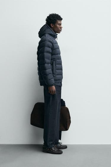 VESTE MATELASSÉE LÉGÈRE DÉPERLANTE - Bleu marine foncé de Zara - Image 3