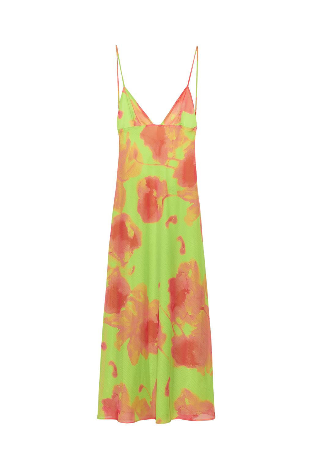 PRINTED STRAPPY MIDI DRESS - image 3