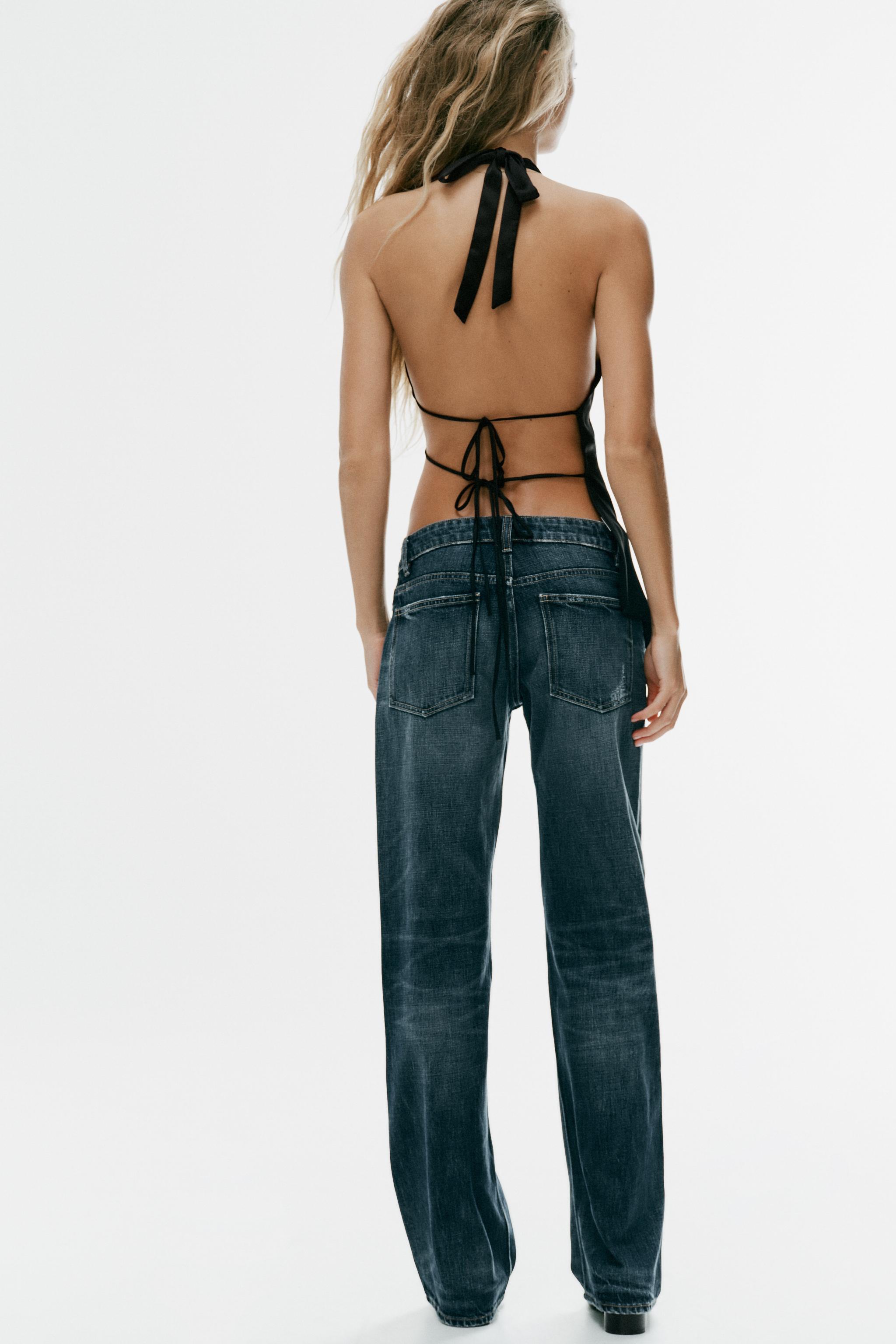 ASYMMETRIC SATIN HALTER TOP