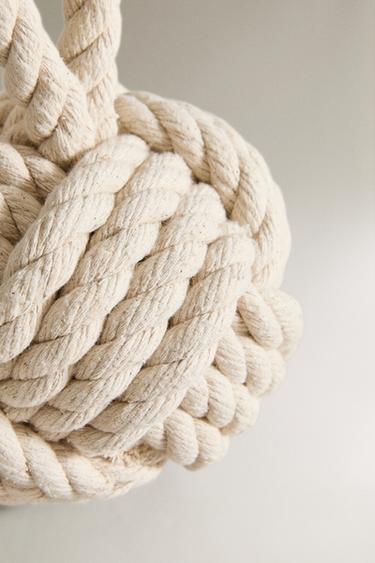 PLAITED DOORSTOP - Ecru / Beige by Zara - Image 2