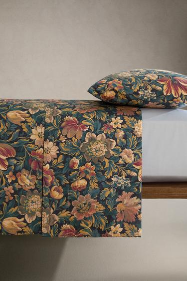FLORAL PRINT DUVET COVER - MIDNIGHT BLUE by Zara - Image 2