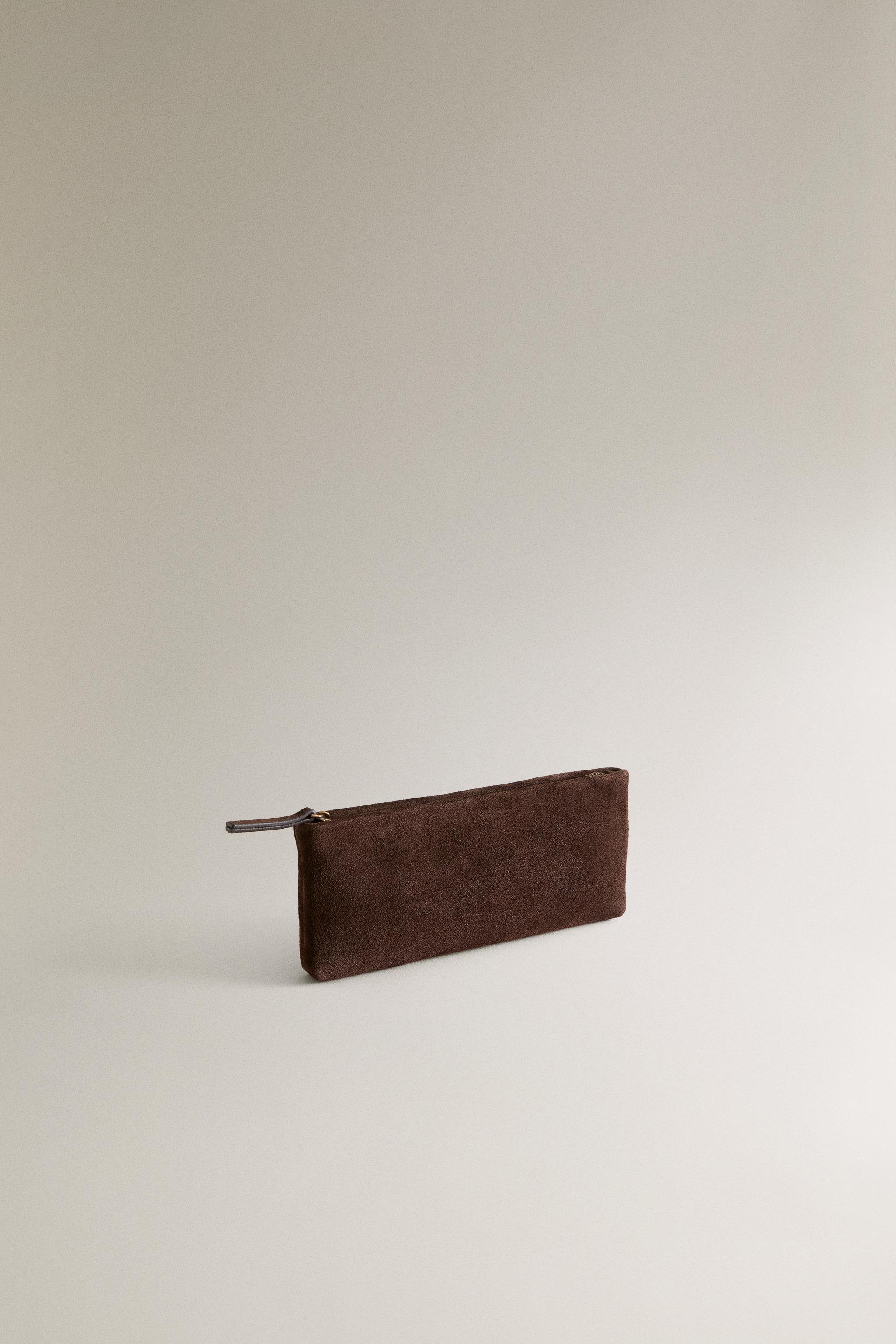 TROUSSE PORTE-OBJETS CUIR CROÛTE