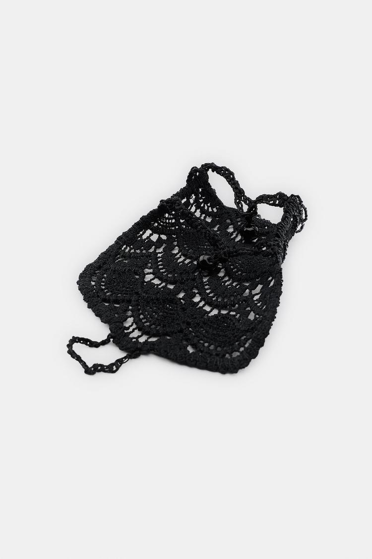 BEADED LACE GLOVES