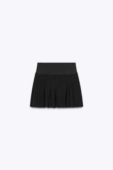 BOX PLEAT SKORT - Black by Zara - Image 0
