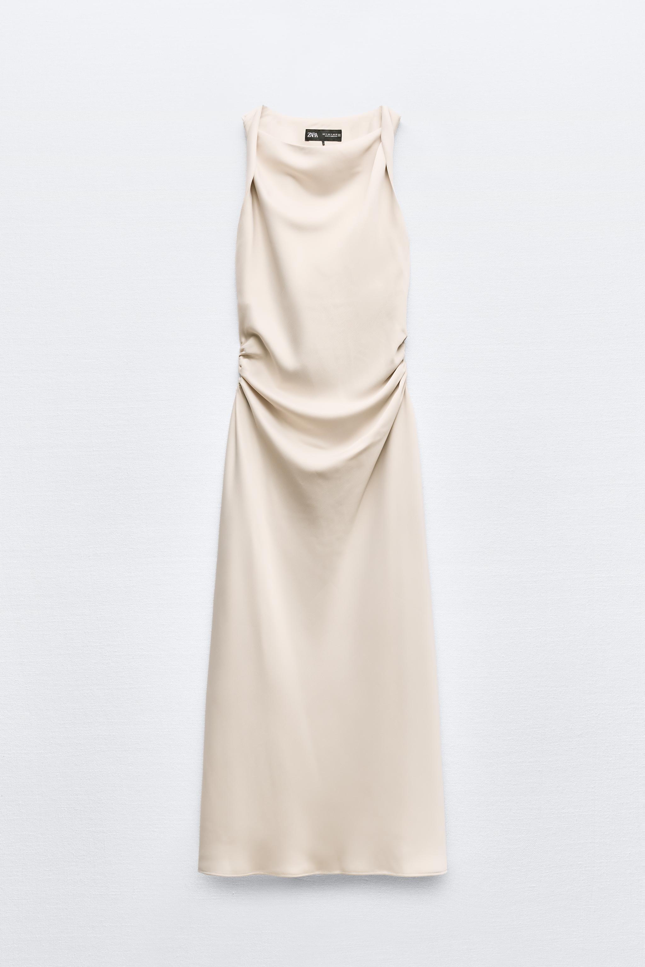 SATIN MIDI DRESS