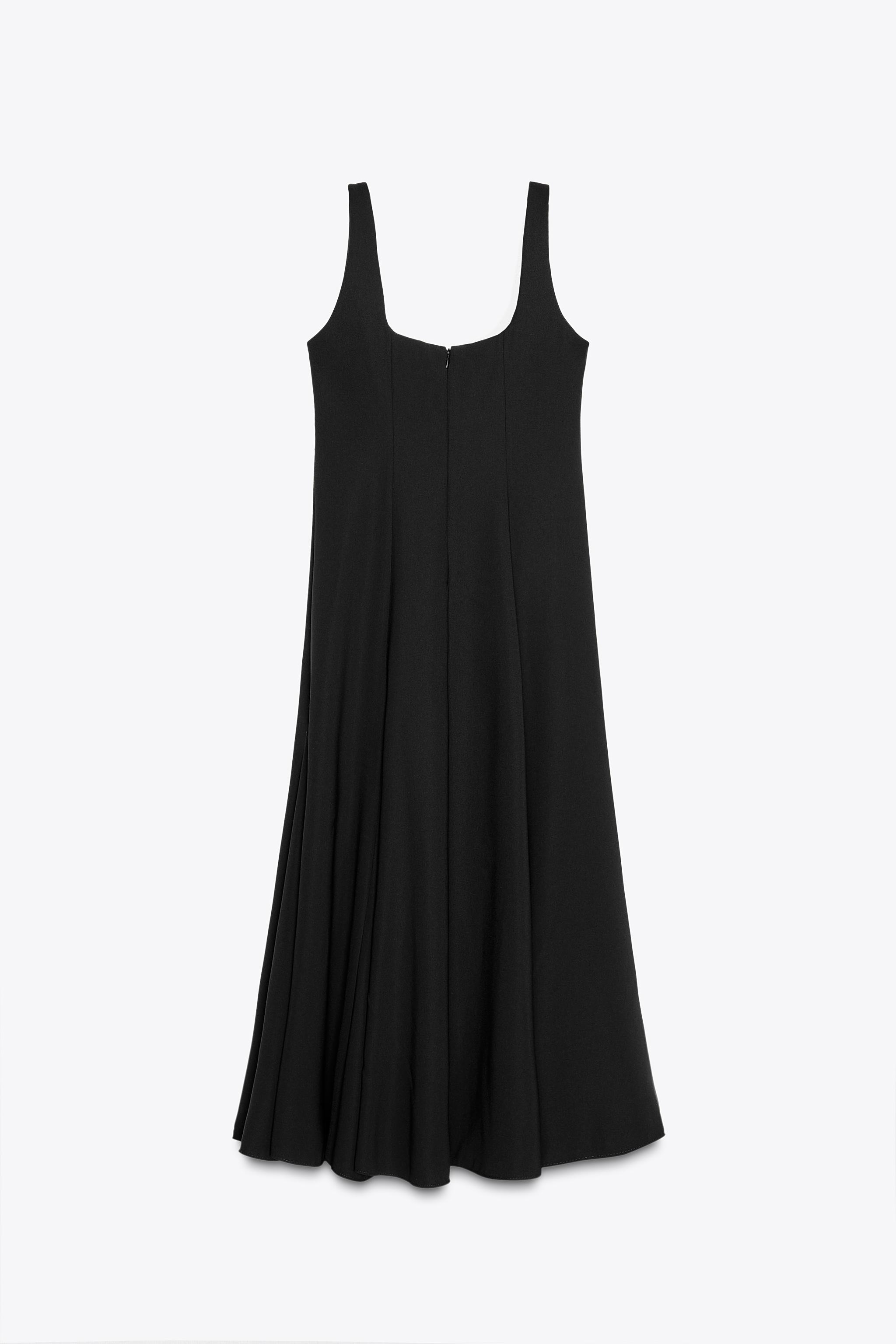 ZARA ZW COLLECTION ミディ丈ワンピース 3292/198 ZW COLLECTION MIDI DRESS - Black | ZARA United States
