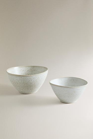 Zara STONEWARE MIXING BOWL - Oyster-white